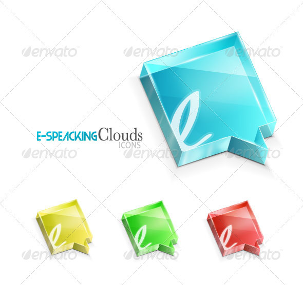 3D Glass Speech Bubble