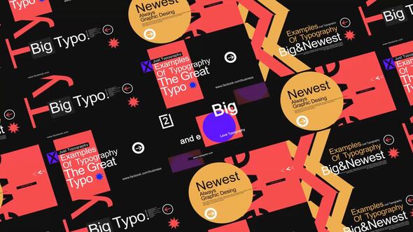 Typographic Scenes Titles template preview