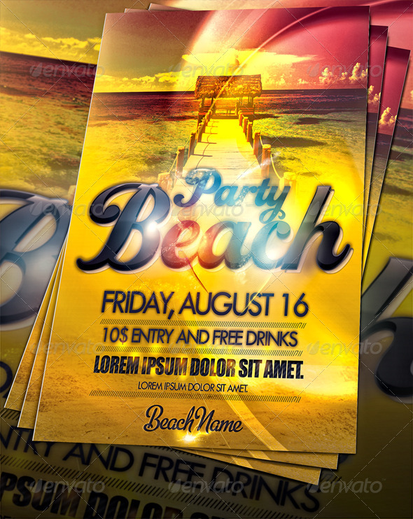 Beach Party Flyer - Clubs & Parties Events