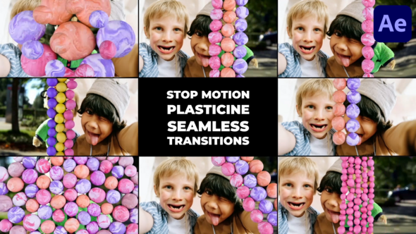Stop Motion Plasticine Seamless Transitions | After Effects Elements template preview