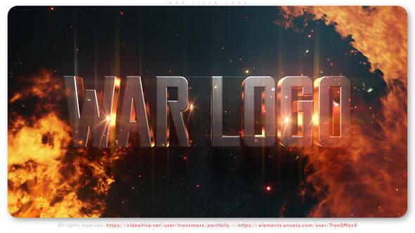 War Title Logo Logo Stings template preview
