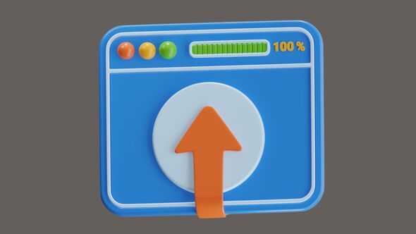 3D Animation of Upload Files Quickly alt