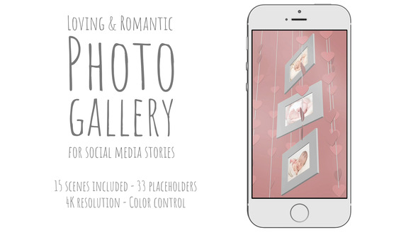 Loving & Romantic Photo Gallery Video Displays template preview