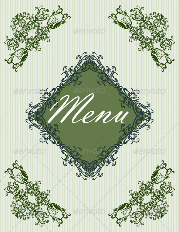 Vintage Menu Cover Design