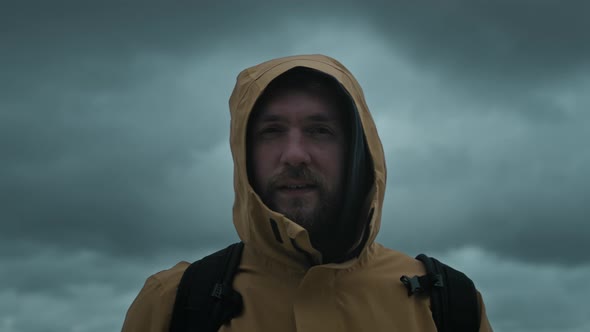 Portrait of a Bearded Man at Dusk