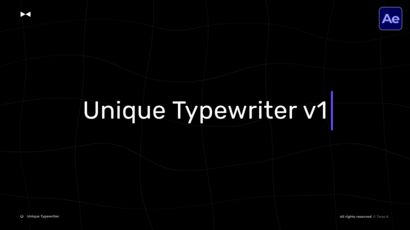 Unique Typewriter  AE Titles template preview