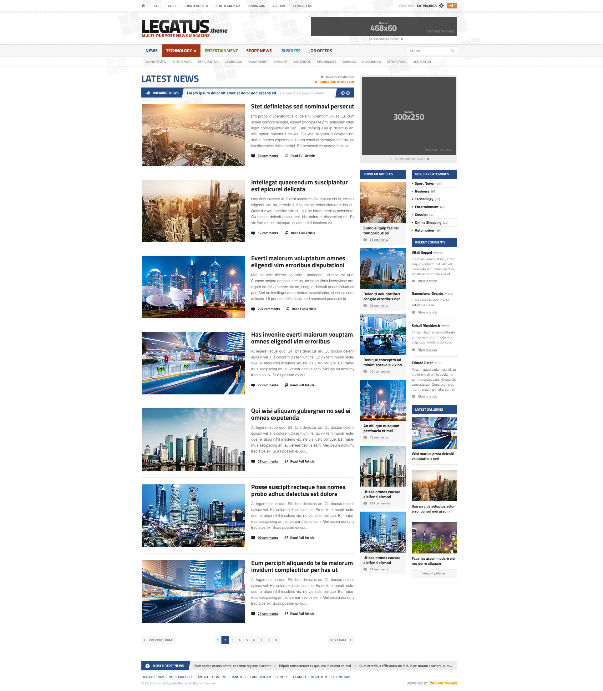 Legatus Responsive News Magazine Html Template By Orange Themes Themeforest