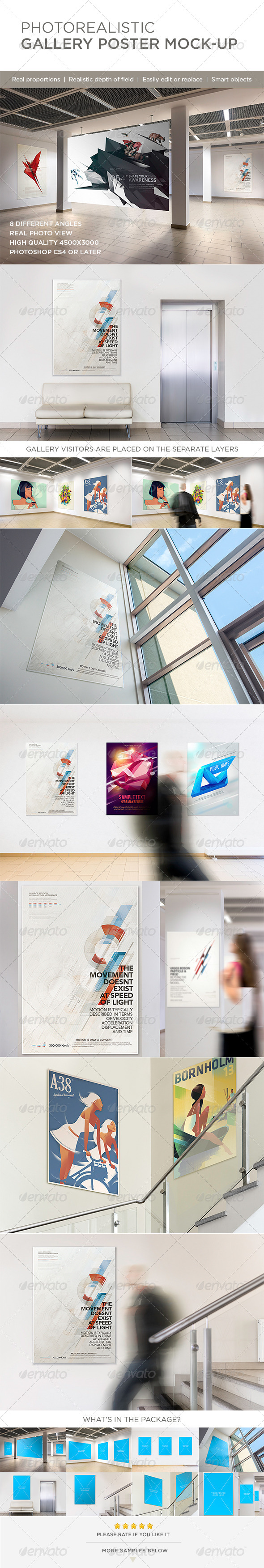 Photorealistic Gallery Poster Mock-Up
