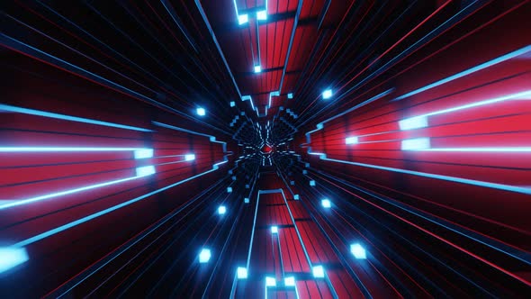 Neon blue and red glowing spark motion graphic flash