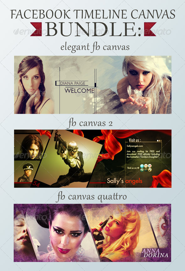 Facebook Canvas Bundle - Facebook Timeline Covers Social Media