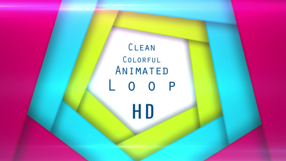 Clean Colorful Solid Loop Color Pentagon