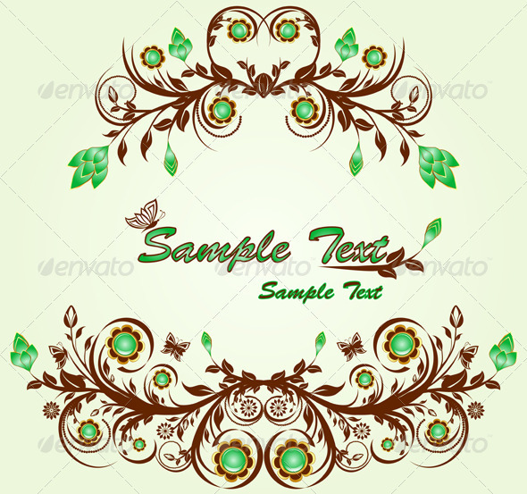 Vector Illustration of a Floral Ornament - Borders Decorative