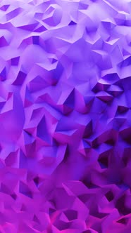 Round abstract triangle purple pink and blue mesh rough paper texture spinning around itself backgro