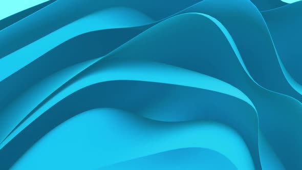 Abstract Wavy Blue Shapes Background