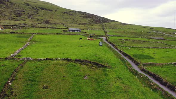 Beautiful Aerial View of Valentia Island. Locations Worth Visiting on the Wild Atlantic Way. Scenic