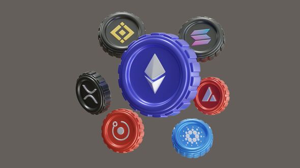 3D Animation of Altcoins Offer a Variety of Investments alt