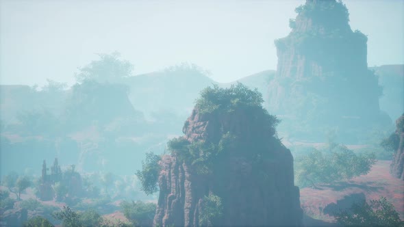 Sunset on the Jumbo Rocks in Joshua Tree National Park alt