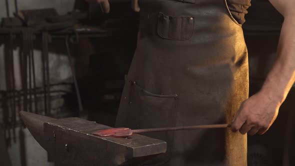 Close Up Blacksmith at Work.