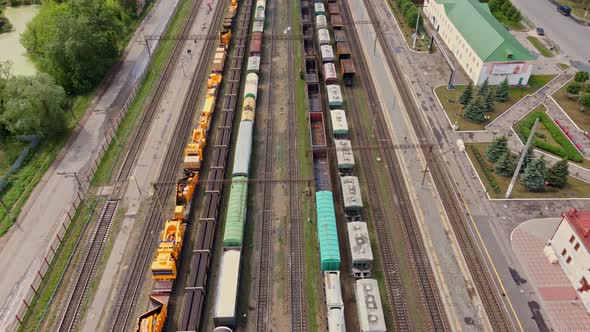 View From the Quadrocopter on the Railway Tracks alt