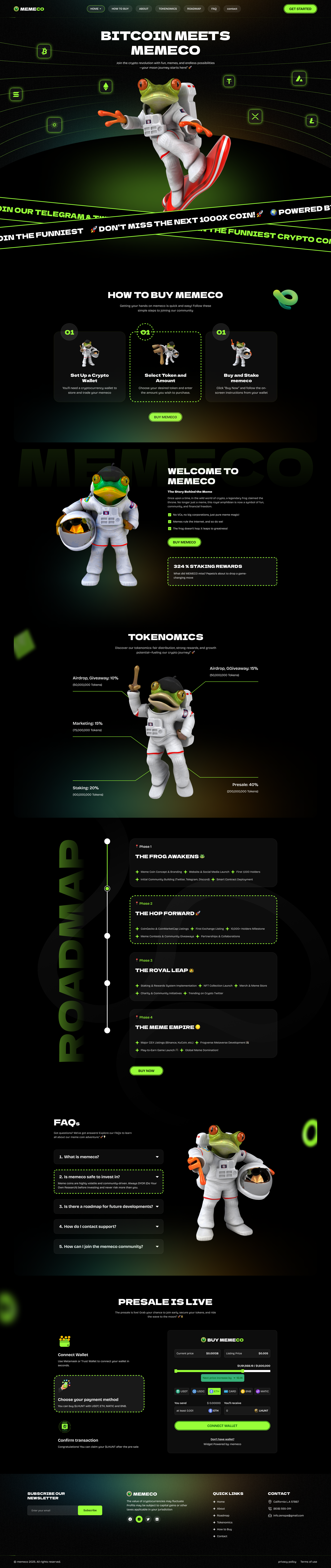 Memeco - Meme Coin ICO & Crypto Figma Template by pixelaxis | ThemeForest