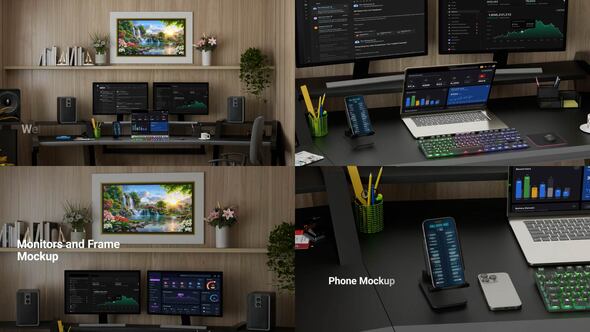 Laptop,Phone and Monitor Mockups Promo Product Promo template preview