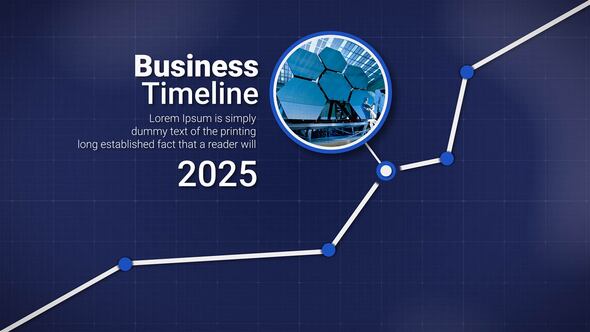 Business Timeline Video Displays template preview
