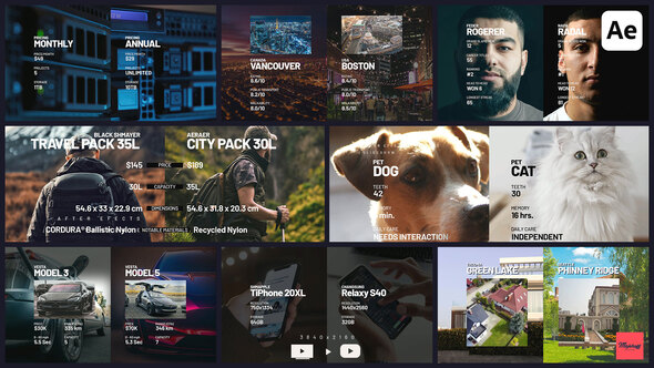 Comparisons 1 Video Displays template preview