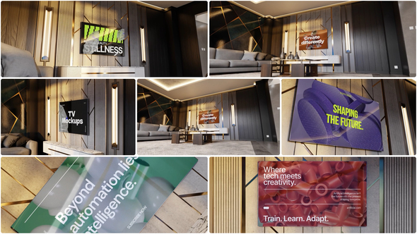 Interior Room TV Mockups Product Promo template preview