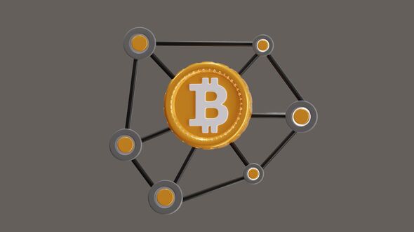 3D Animation of Bitcoin Nodes Support Cryptocurrency Operations alt