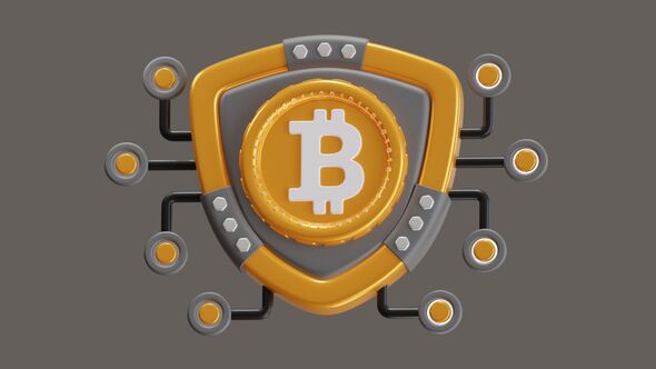 3D Animation of Bitcoin Security Protects Assets alt