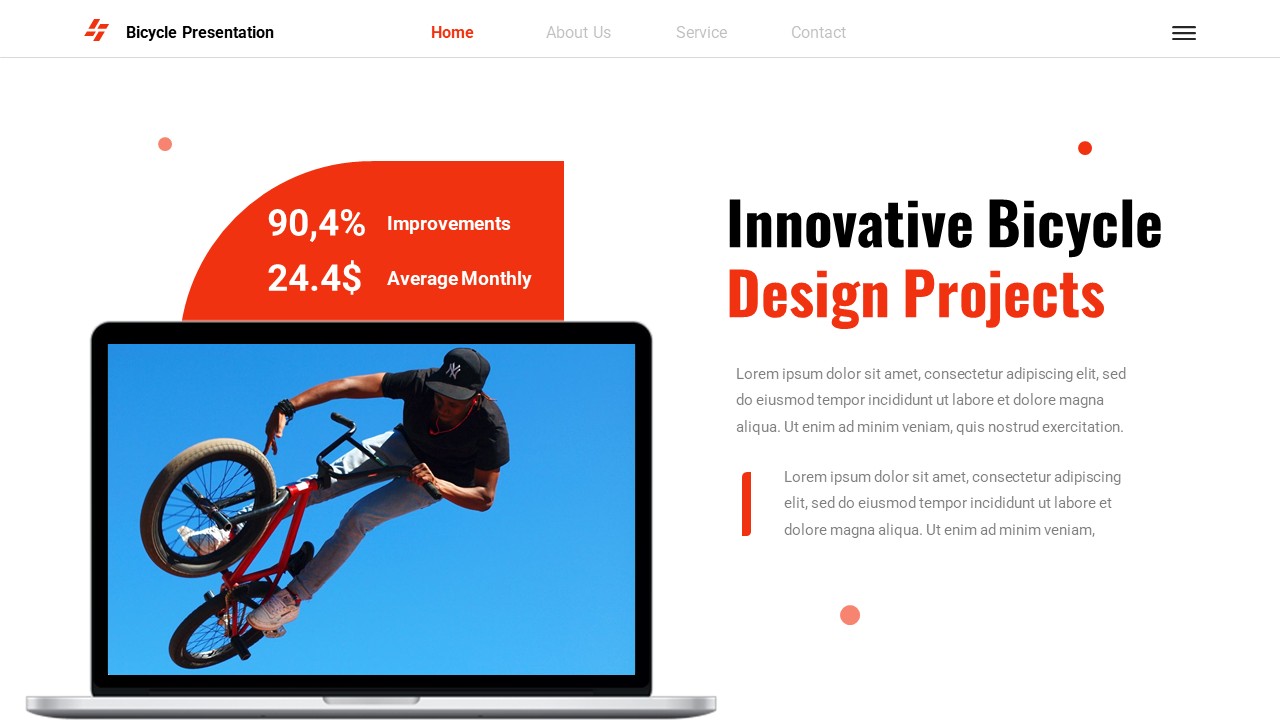 Bicycle PowerPoint Template, Presentation Templates | GraphicRiver