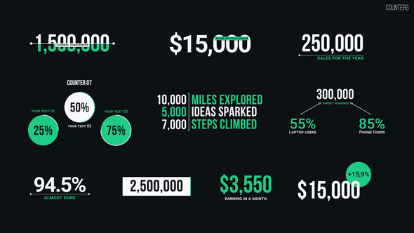 Counters Infographics template preview