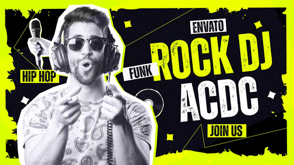 Live Music Fest Promo MOGRT Premiere Pro template preview