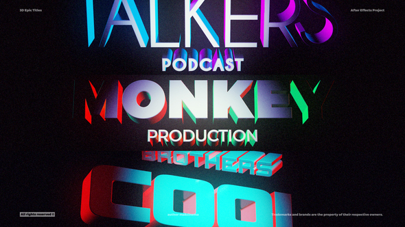 3D Titles - Text Animation Titles template preview