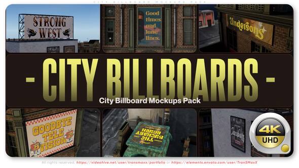 City Billboard - Mockups Pack Product Promo template preview
