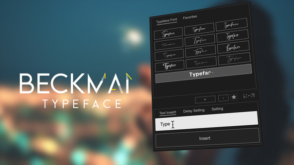 Animated Typeface - Beckman Titles template preview