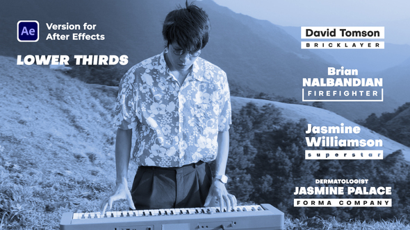 Lower Thirds Text Elements template preview