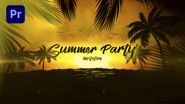 Summer Party Premiere Pro template preview