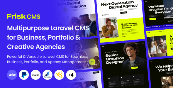 Frisk – Multipurpose Laravel CMS for Business, Portfolio & Creative Agencies