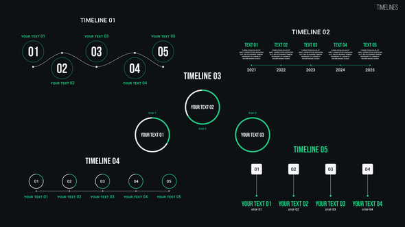Timelines Infographics template preview