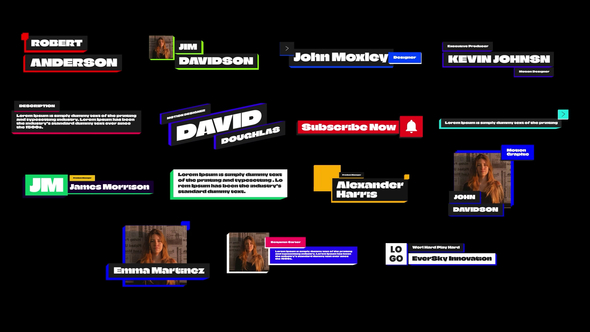 Box Lower Third Elements template preview