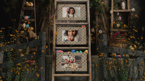 Happy Easter Slideshow Video Displays template preview