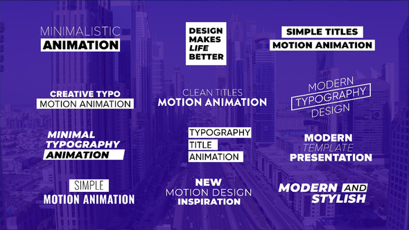Minimal Titles Animation Titles template preview