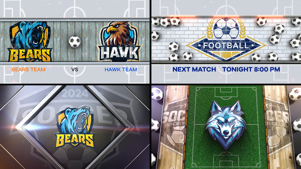 Soccer Bumper 4 (4-Bumpers) Logo Stings template preview