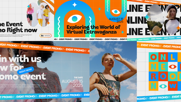 Online Event Promo After Effect Video Displays template preview