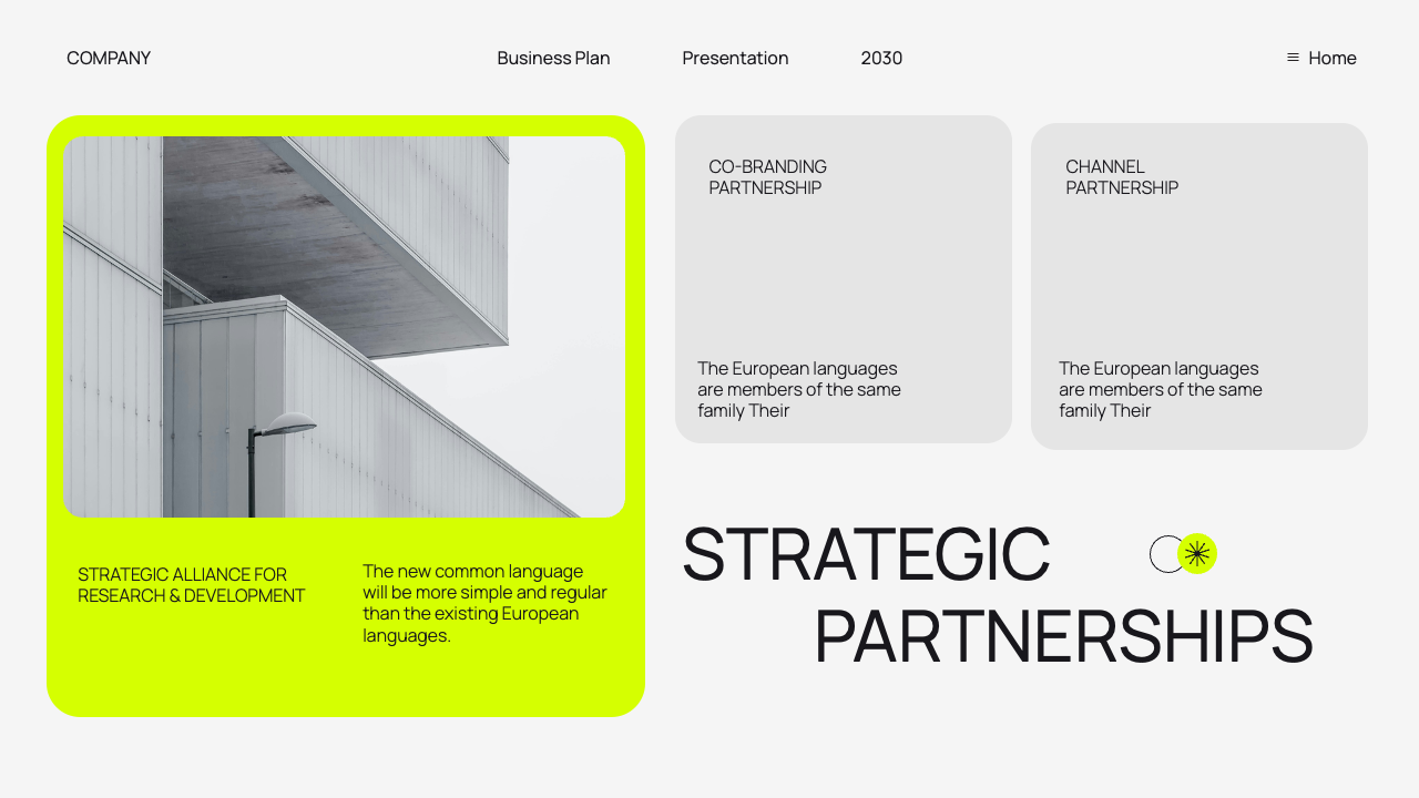 White Neon Green Modern Business Plan Presentation, Presentation Templates