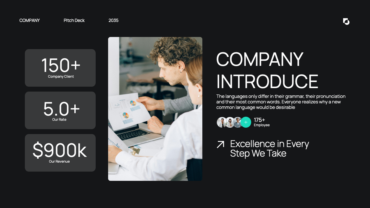 Black Blue Purple Gradient Modern Pitch Deck Presentation, Presentation ...