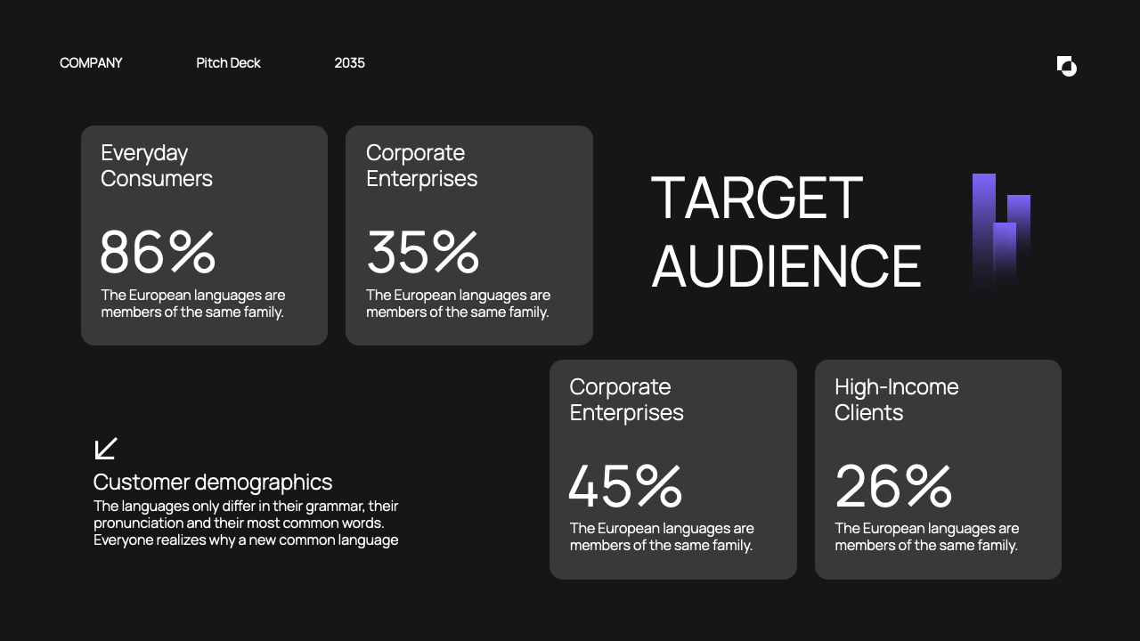 Black Blue Purple Gradient Modern Pitch Deck Presentation, Presentation ...