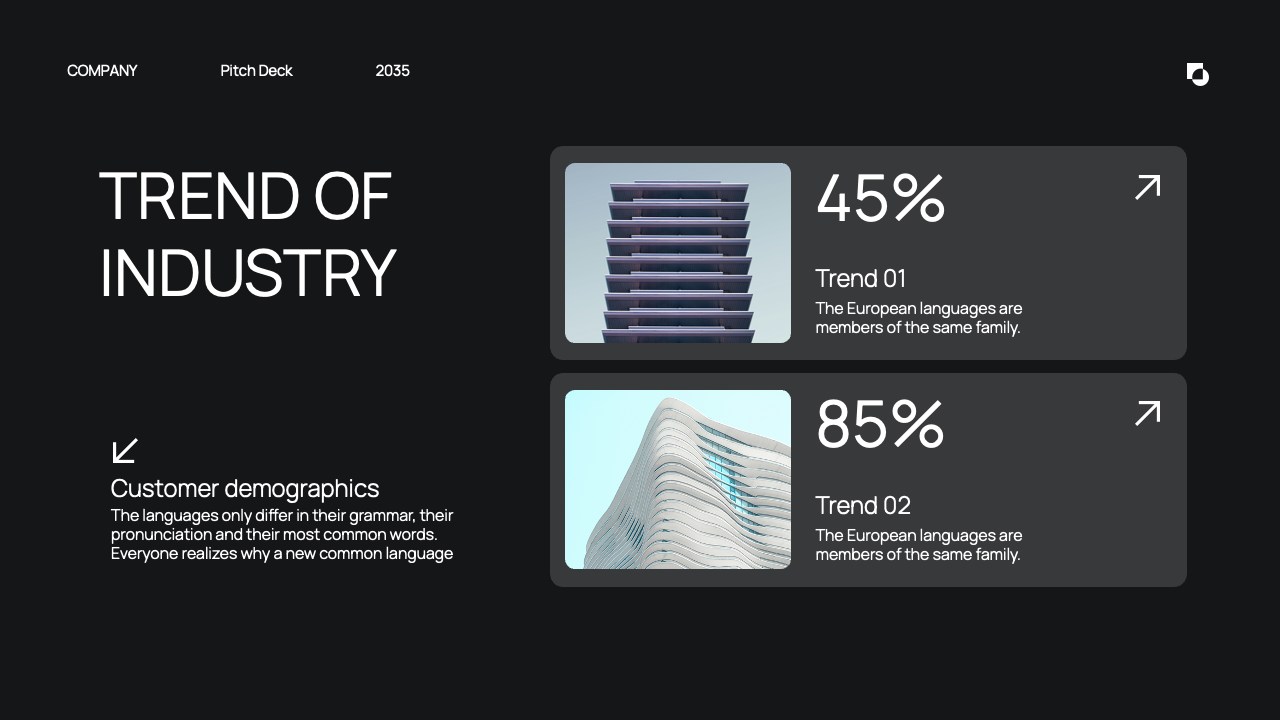 Black Blue Purple Gradient Modern Pitch Deck Presentation, Presentation ...