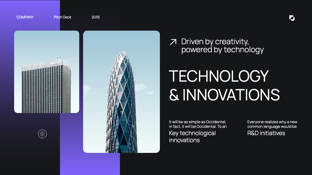 Black Blue Purple Gradient Modern Pitch Deck Presentation, Presentation ...